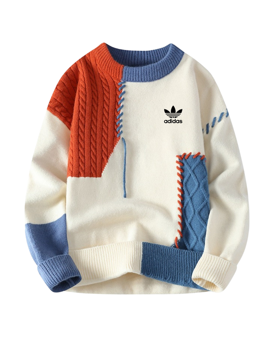 Retro Geometric Colorblock Sweater — view 1