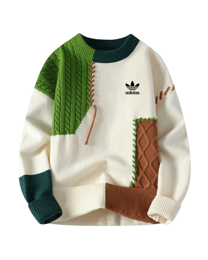 Retro Geometric Colorblock Sweater — view 3