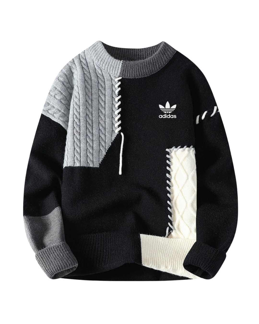 Retro Geometric Colorblock Sweater — view 4