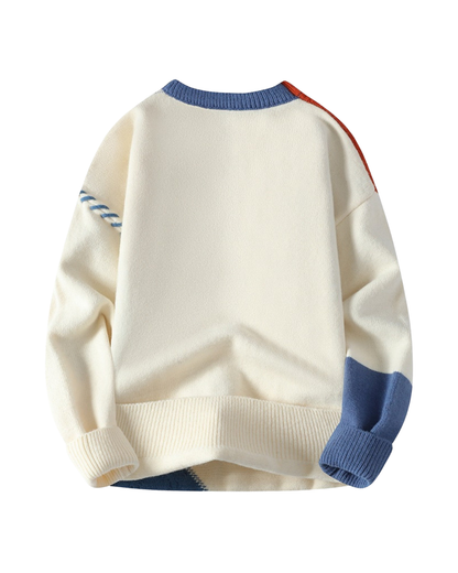 Retro Geometric Colorblock Sweater — view 5