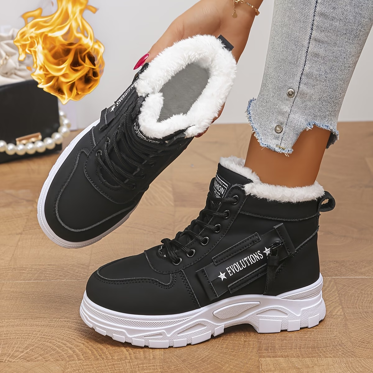 Marlene Lined Sneaker Boots — view 1