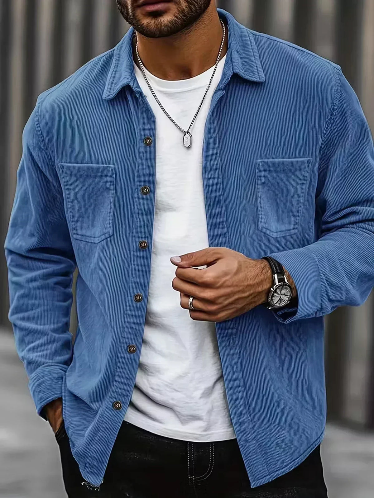 Lukas Men's Corduroy Overshirt — view 4