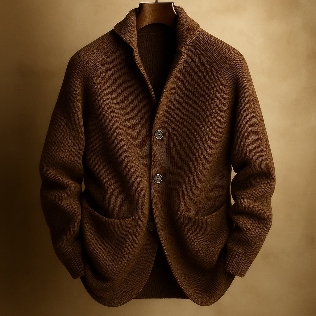 Silvoro Men's Ribbed Cardigan — view 4