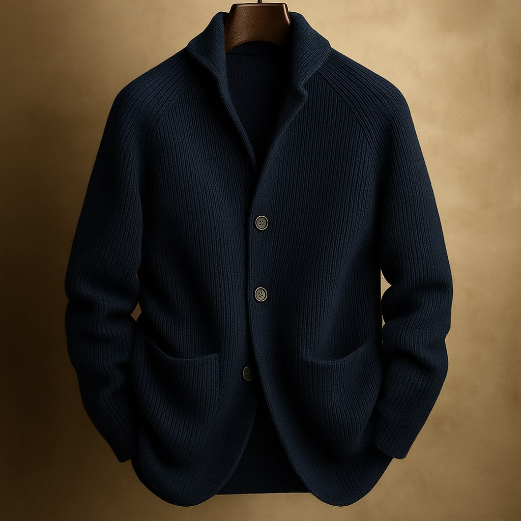 Silvoro Men's Ribbed Cardigan — view 6