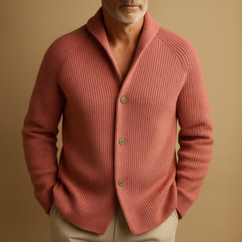 Silvoro Men's Ribbed Cardigan — view 8