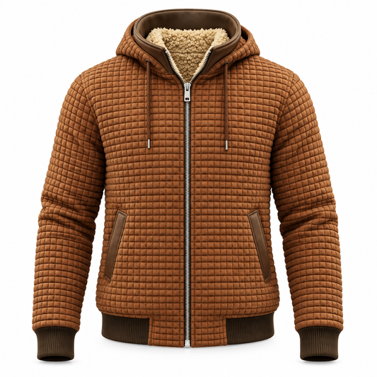 Lukas Hooded Waffle Bomber Jacket — view 1