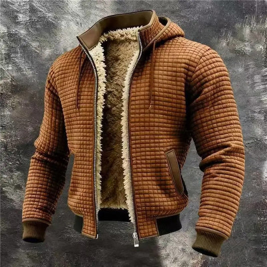 Lukas Hooded Waffle Bomber Jacket — view 2