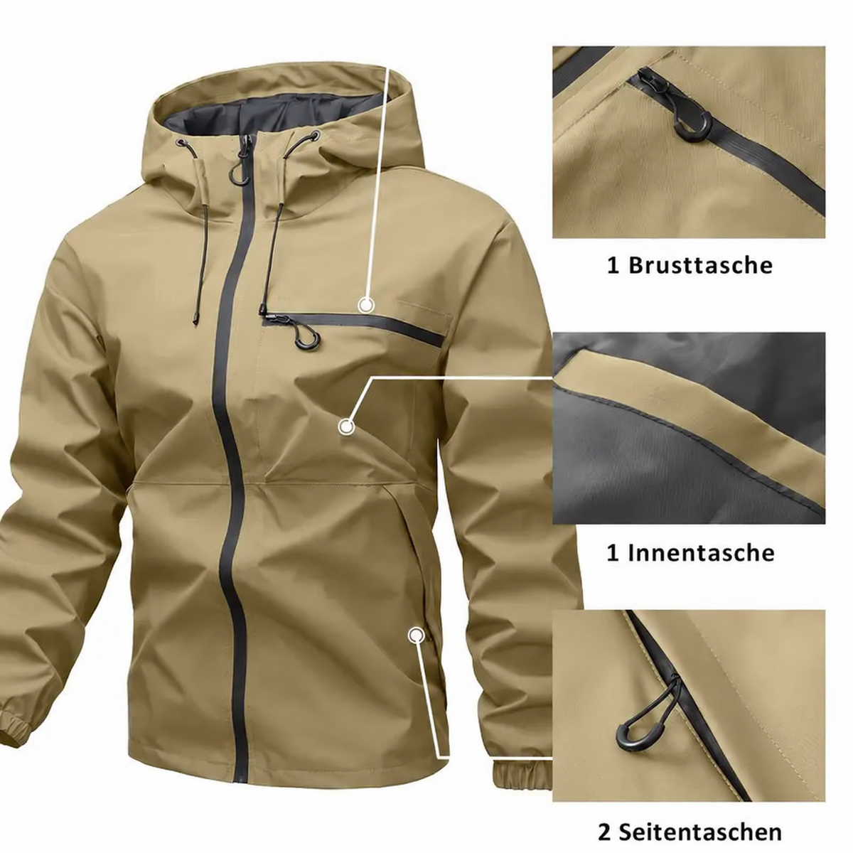 Men's Solid-Color Outdoor Jacket — view 10
