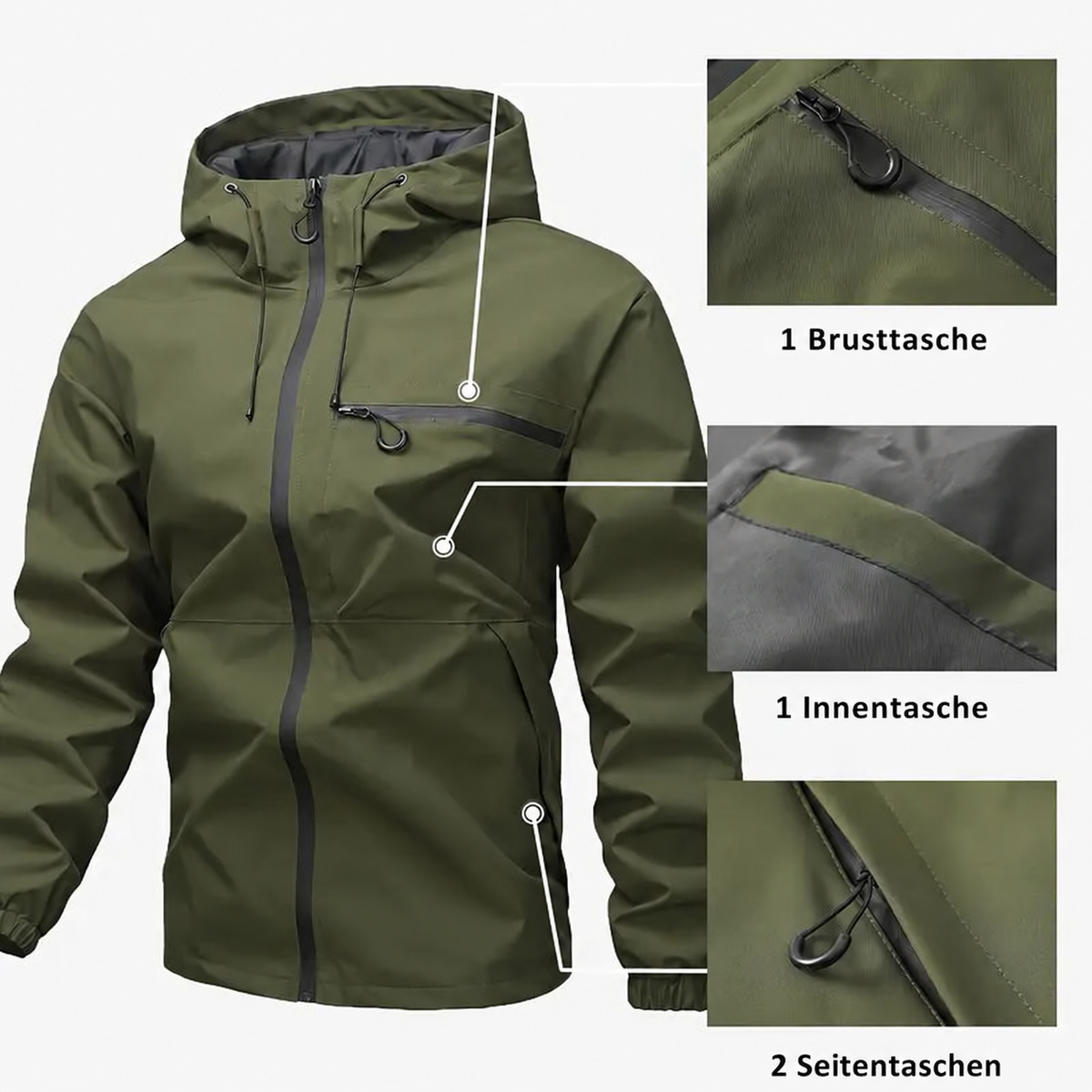 Men's Solid-Color Outdoor Jacket — view 11