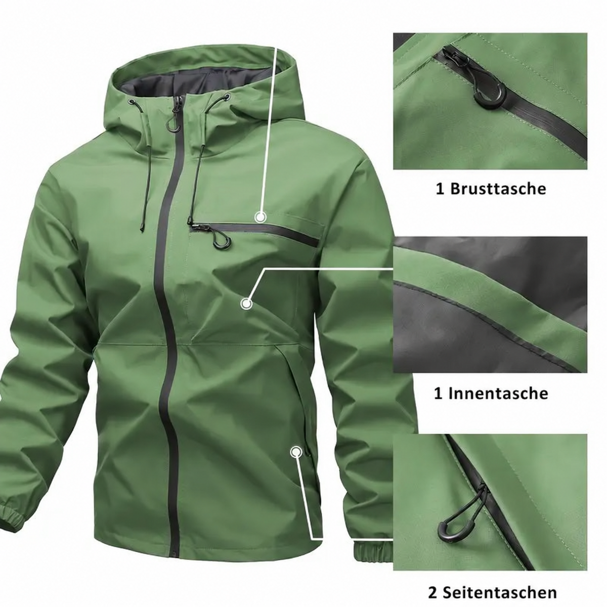 Men's Solid-Color Outdoor Jacket — view 12