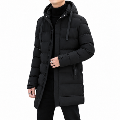 Leon Long Hooded Quilted Jacket — view 6