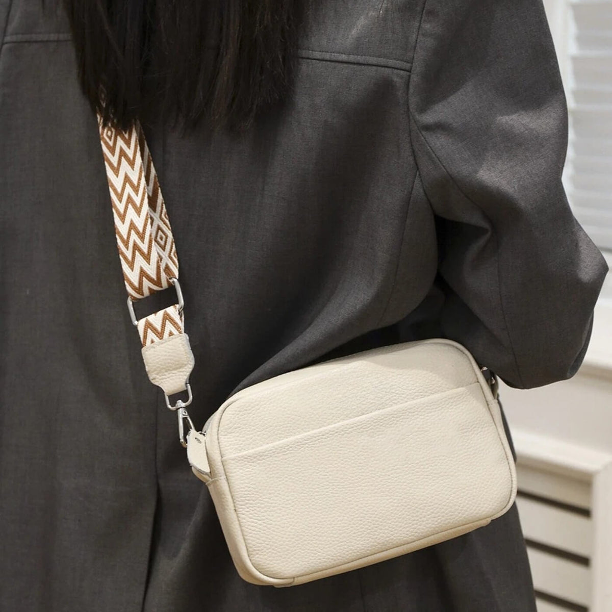 Emilia Patterned-Strap Crossbody Bag — view 2