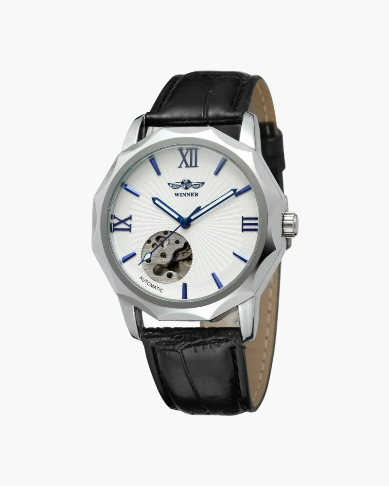 Montaren Classic Skeleton-Dial Steel Watch — view 1