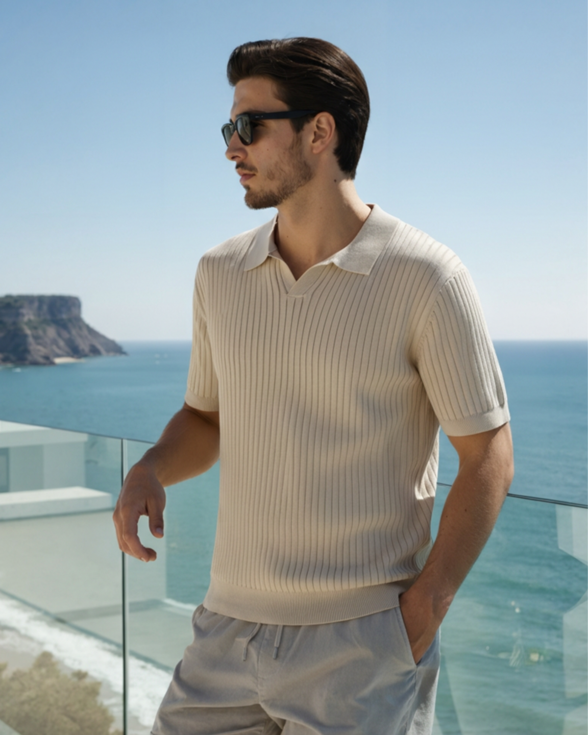 Montaren Ribbed Polo — view 1
