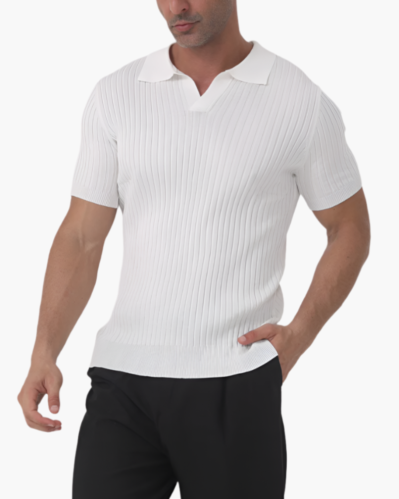 Montaren Florence Ribbed Cotton Polo — view 1